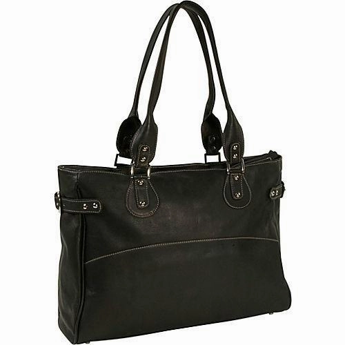 Piel Leather Large Ladies Side Strap Tote Travel Bag
