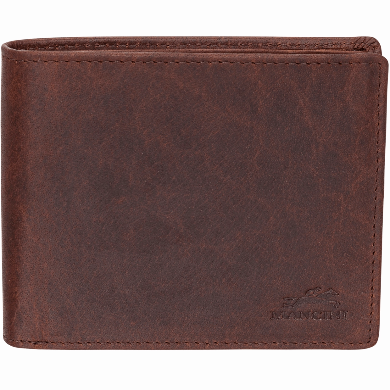 Mancini Buffalo Rfid Secure Wallet With Coin Pocket Anti-Theft Chest Bag