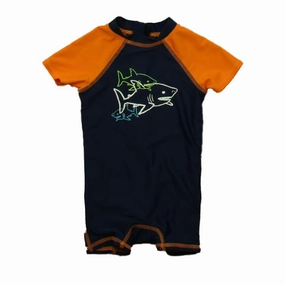 Floatimini Boys Orange | Navy 1-piece Swimsuit boys swimwear sets, boys swim trunks