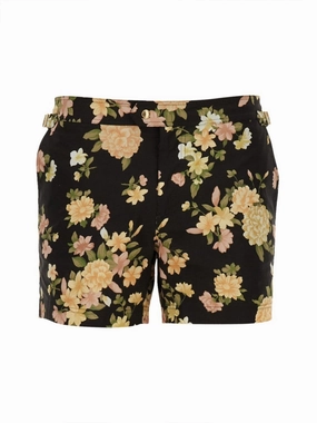 Floral-Patterned Swimsuit With Tailored Fit summer mens swimwear, mens athletic swimwear
