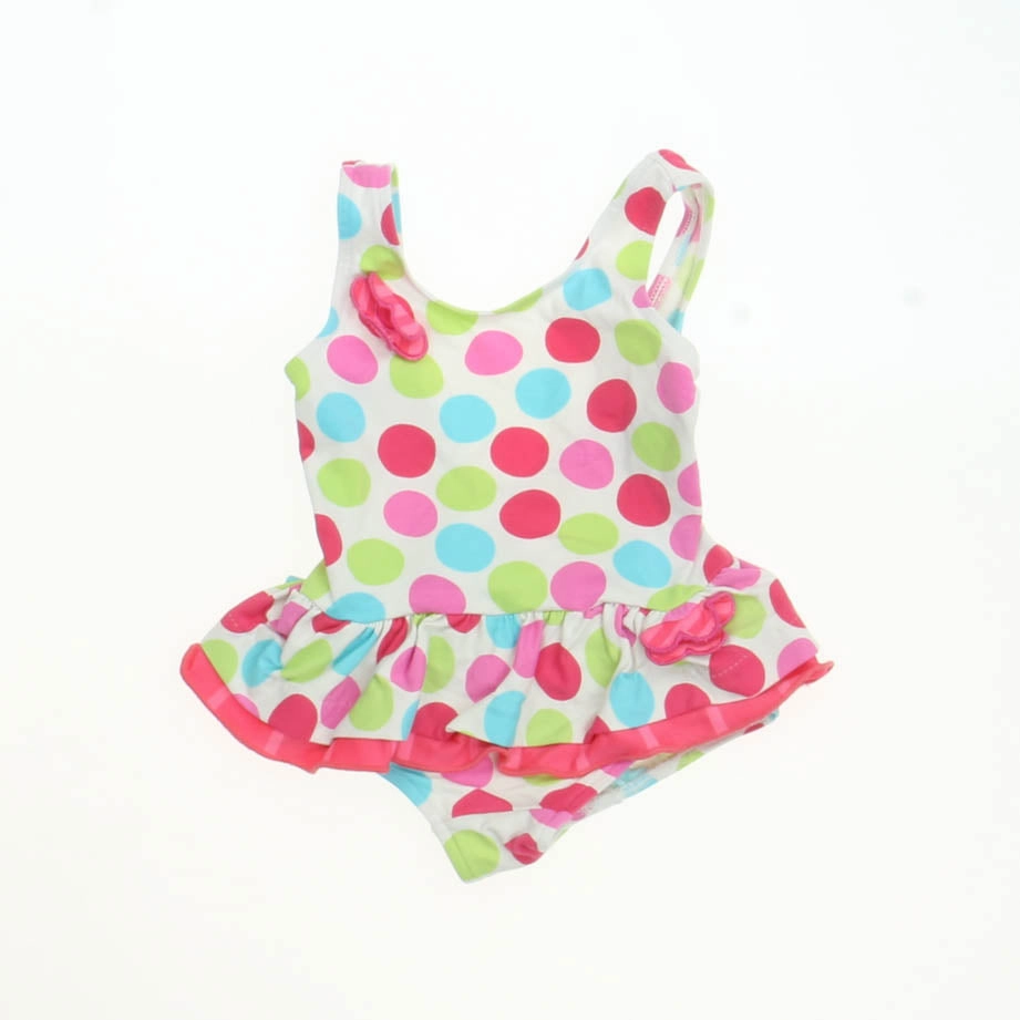 Florence Eiseman Girls White Polka Dot 1-piece Swimsuit cute swimsuits for teen girls, modest teen swimwear