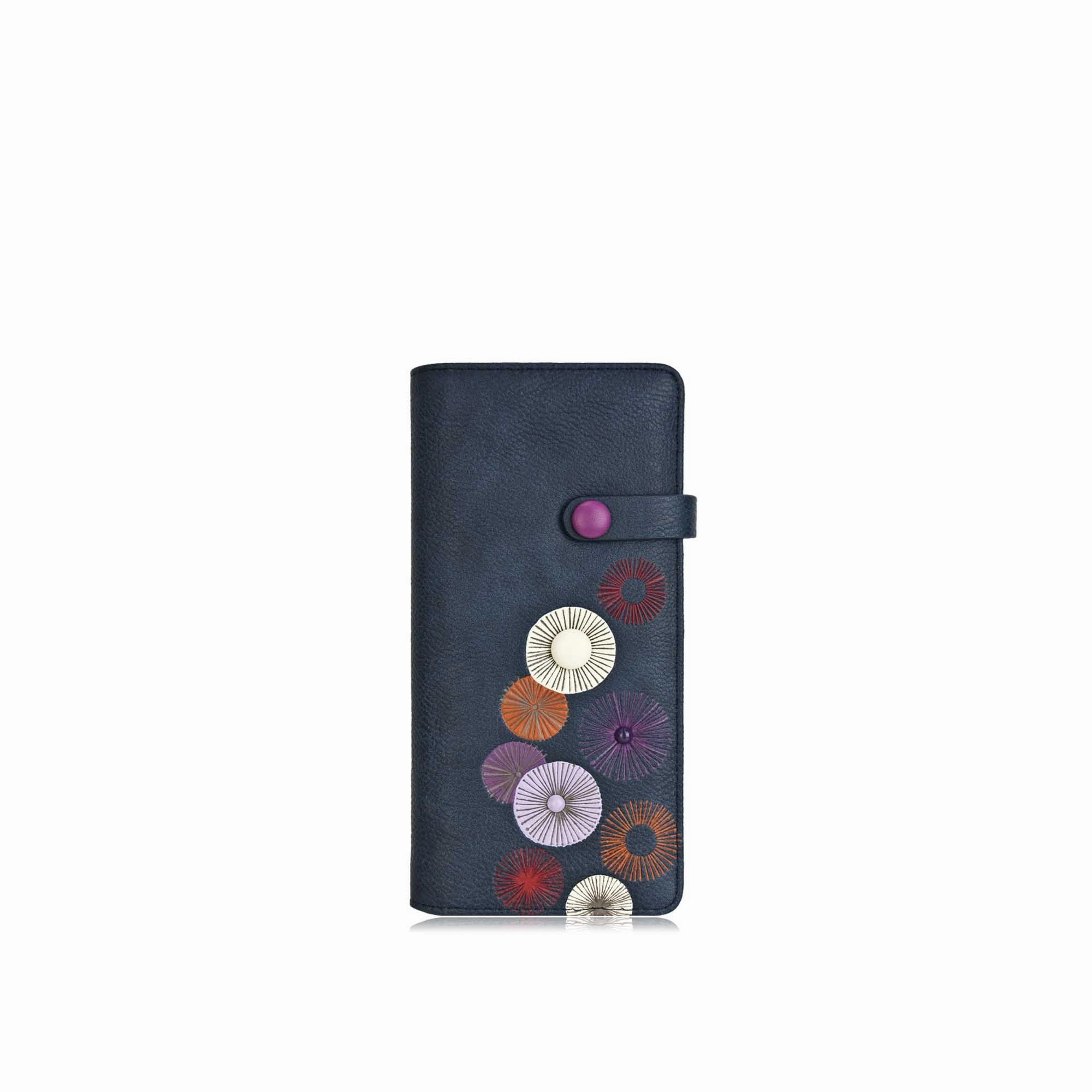 RFID Card Protector Anti-Theft Waist Pack Floret Long Wallet Rfid Espe