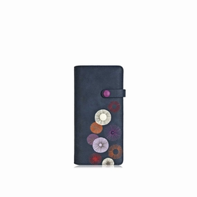 RFID Card Protector Anti-Theft Waist Pack Floret Long Wallet Rfid Espe