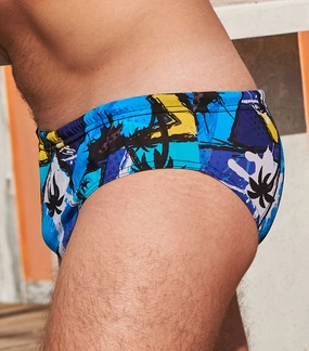 Florida Tan Through Deep Waist Swim Brief tan through swimwear men, mens breathable swimwear