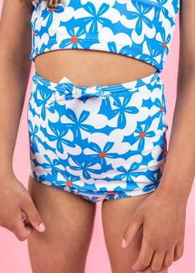 Flowerworks | Mini Bow Bottoms girls full coverage swimwear, kids swimwear for pool