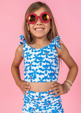 Flowerworks | Mini Knot Top girls full coverage swimwear, kids swimwear for pool
