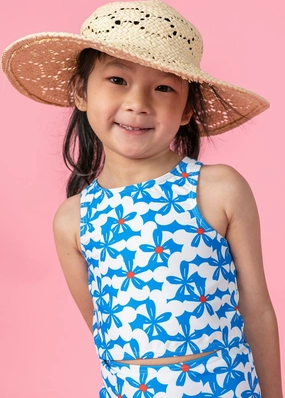 Flowerworks | Mini Racer Back Top girls full coverage swimwear, kids swimwear for pool