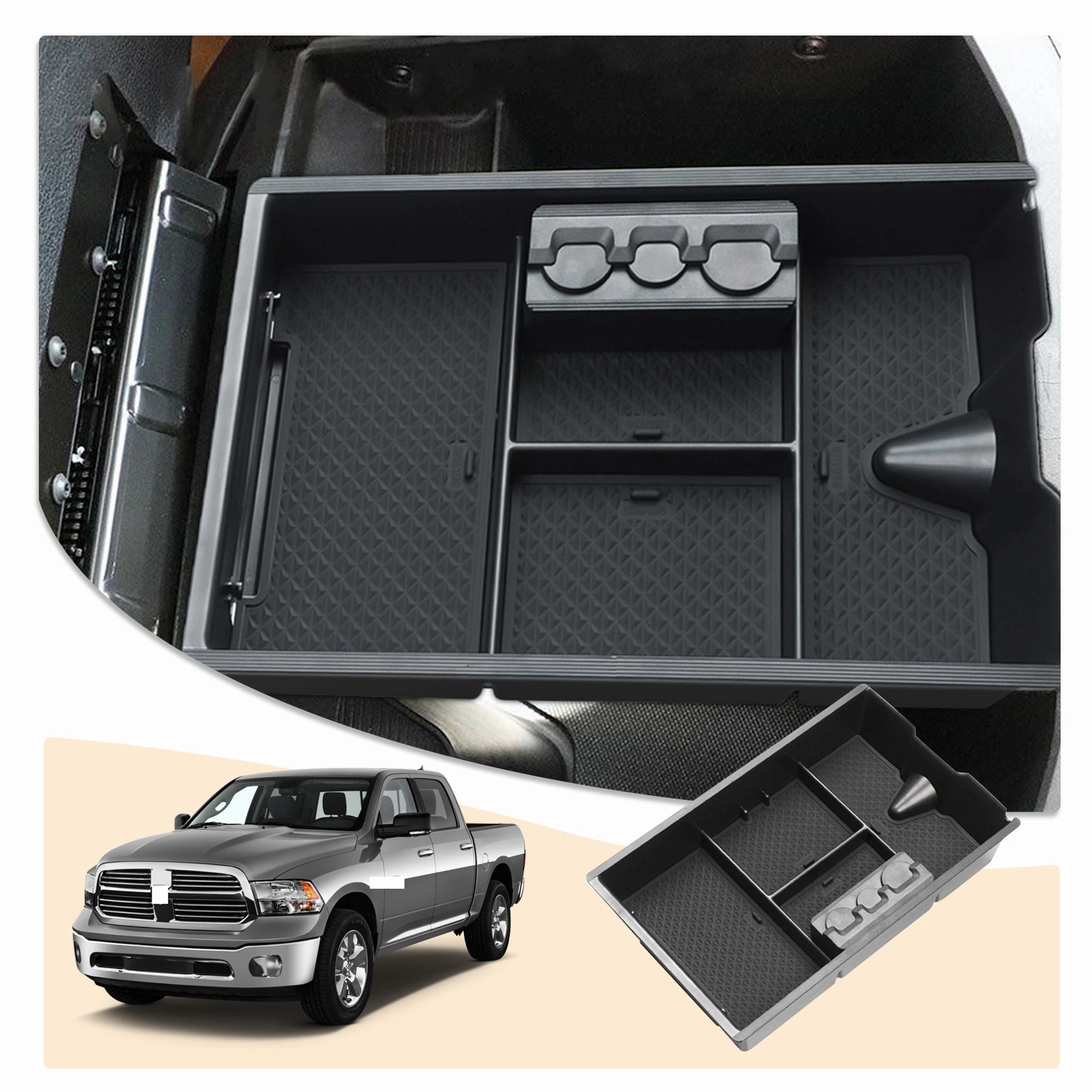 For Dodge Ram 1500 Center Armrest Storage Tray 2009-2018 Clearance Sale Now