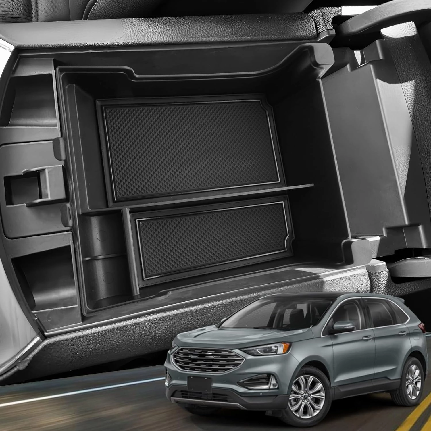 Limited Stock Offer For Ford Edge Se/Sel/St-Line/Titanium/St Center Console Armrest Organizer Tray 2021 2022 2023 2024
