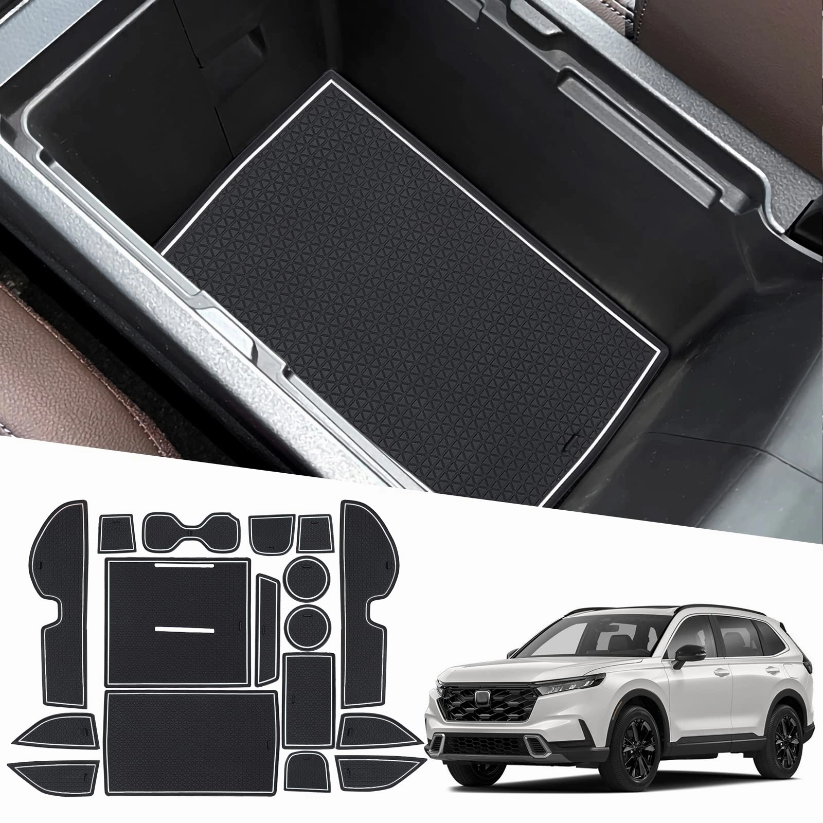 EndofWeek Deals Hot Pick of the Day For Honda Cr-V Door Slot Mats Center Armrest Storage 2023 