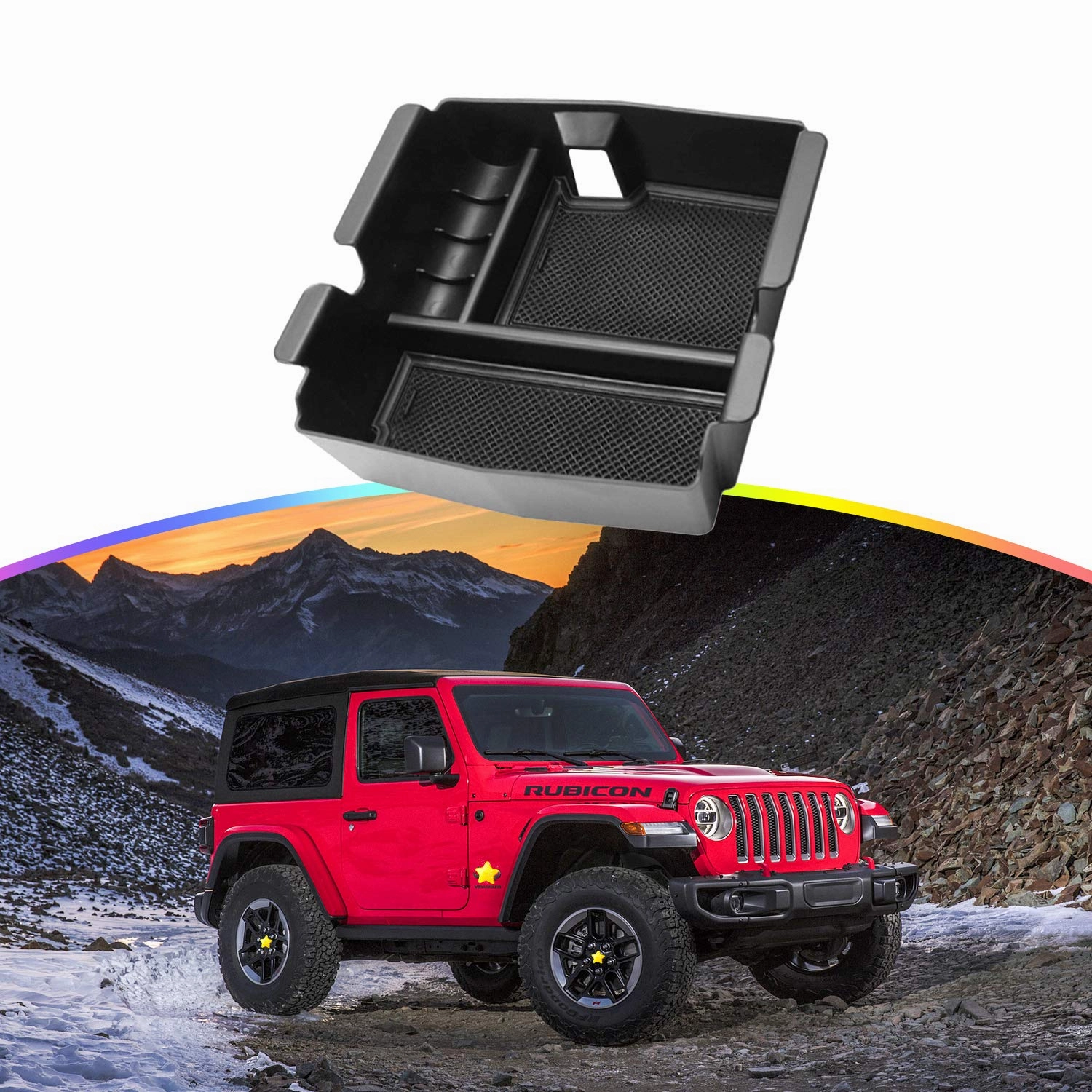 For Jeep Wrangler Jl Center Console Organizer Tray 2018  Flash Sale Alert Save Big Online