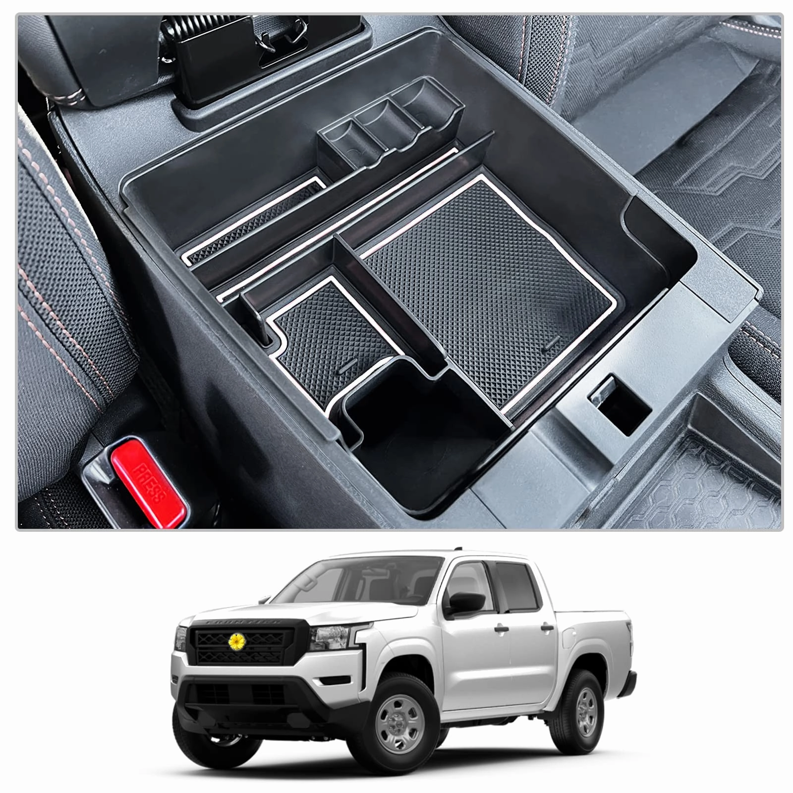 Shop Today Save MustHave Deal For Nissan Frontier Center Armrest Storage Tray 2022 