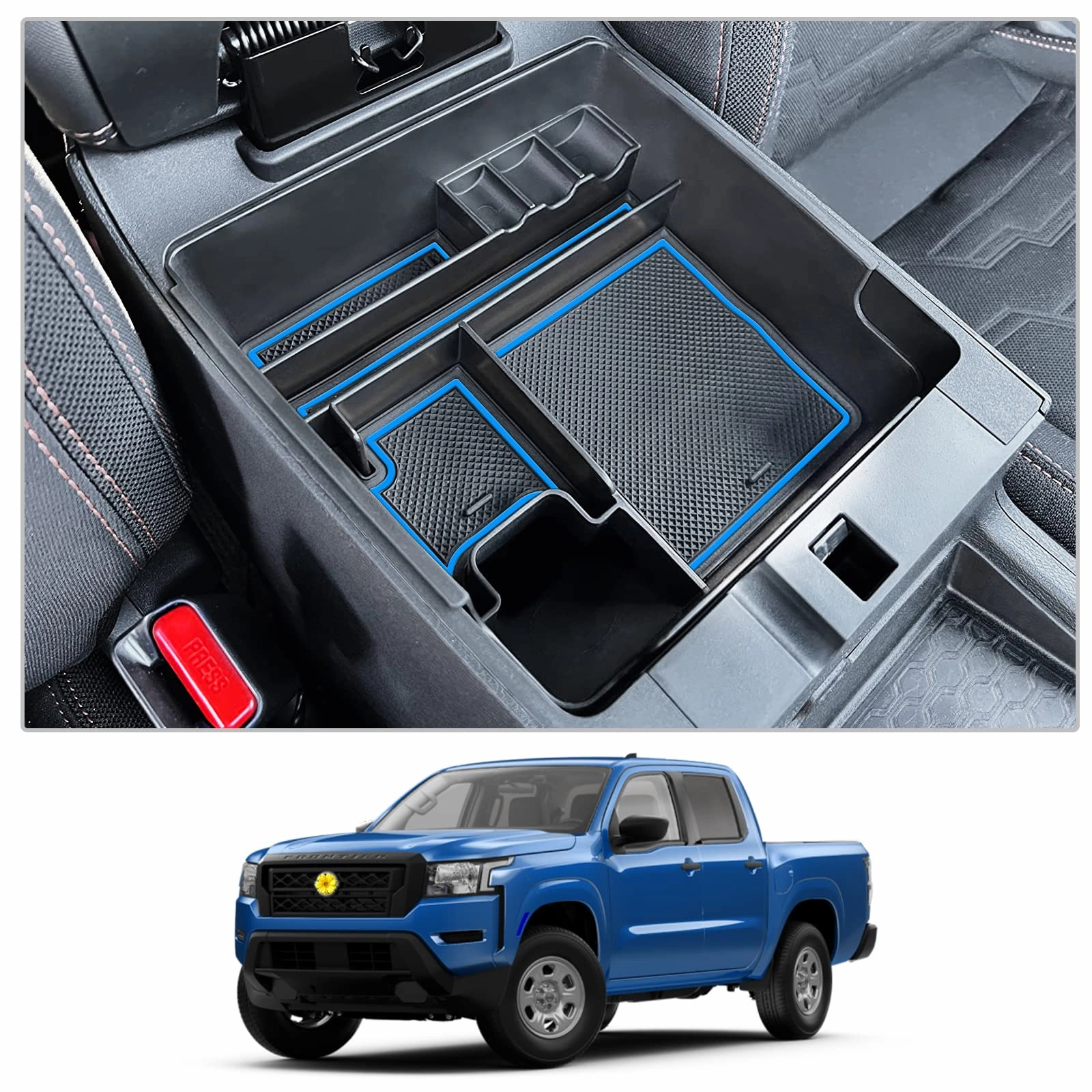 For Nissan Frontier Center Armrest Storage Tray 2022  MustHave Items Save Today Only