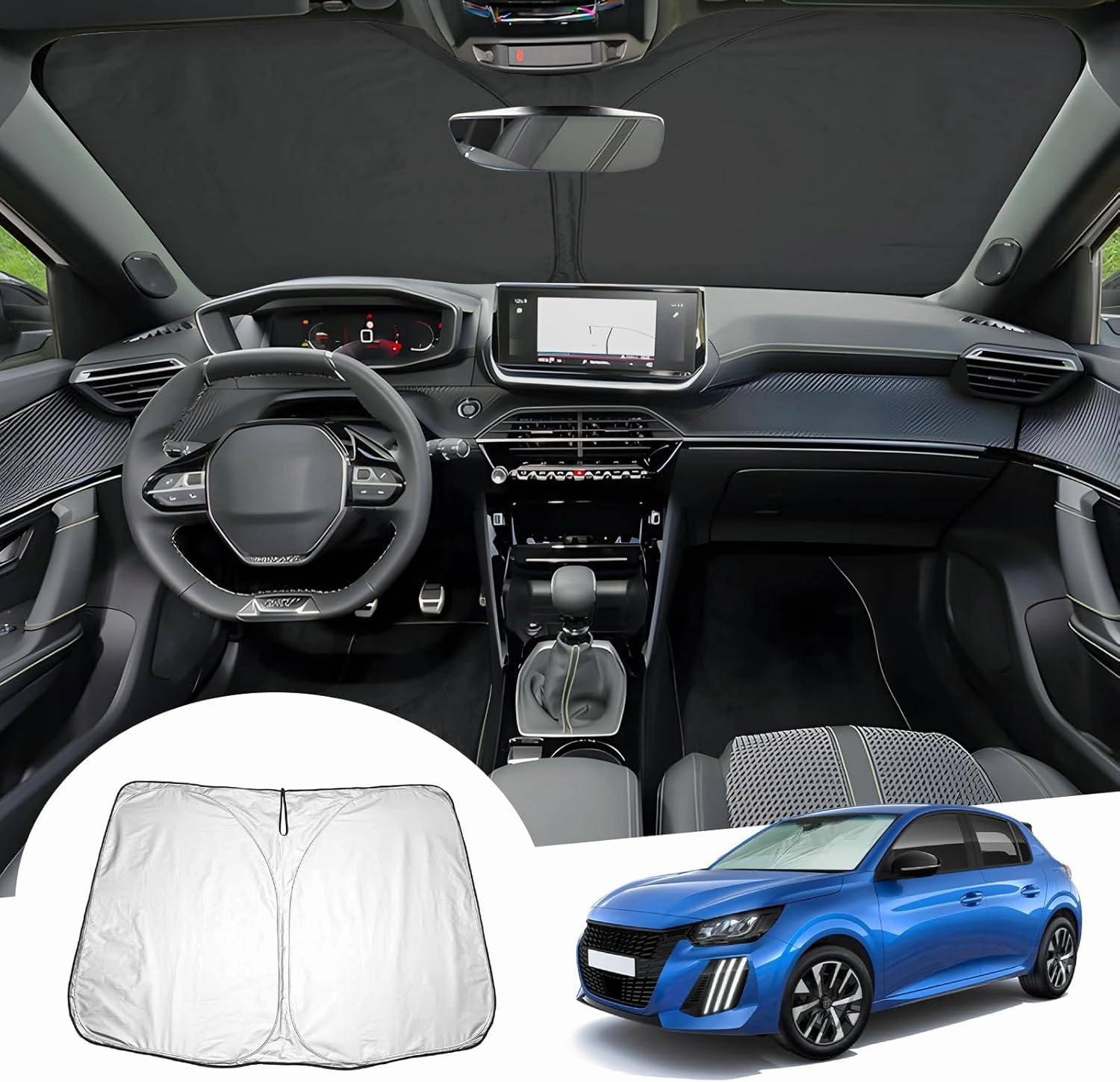 Flash Discount Today Price Drop Today For Peugeot 208 E-208 Foldable Sunshade 2019-2025 