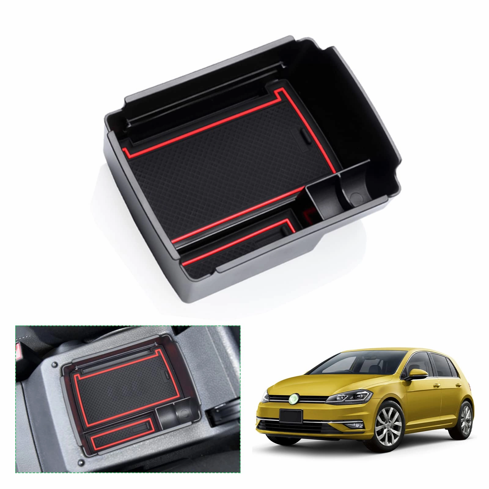 Special Surprise Sale For Vw Golf 7 7.5 Center Armrest Storage Tray 2013-2019