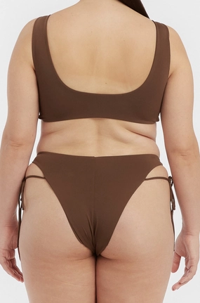 Fox Bottom - Chocolate soft fabric swimwear women, resort swimwear for ladies