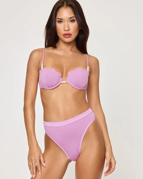 Frenchi Bikini Bottom - Mauve timeless swimwear styles women, comfy swimwear for women