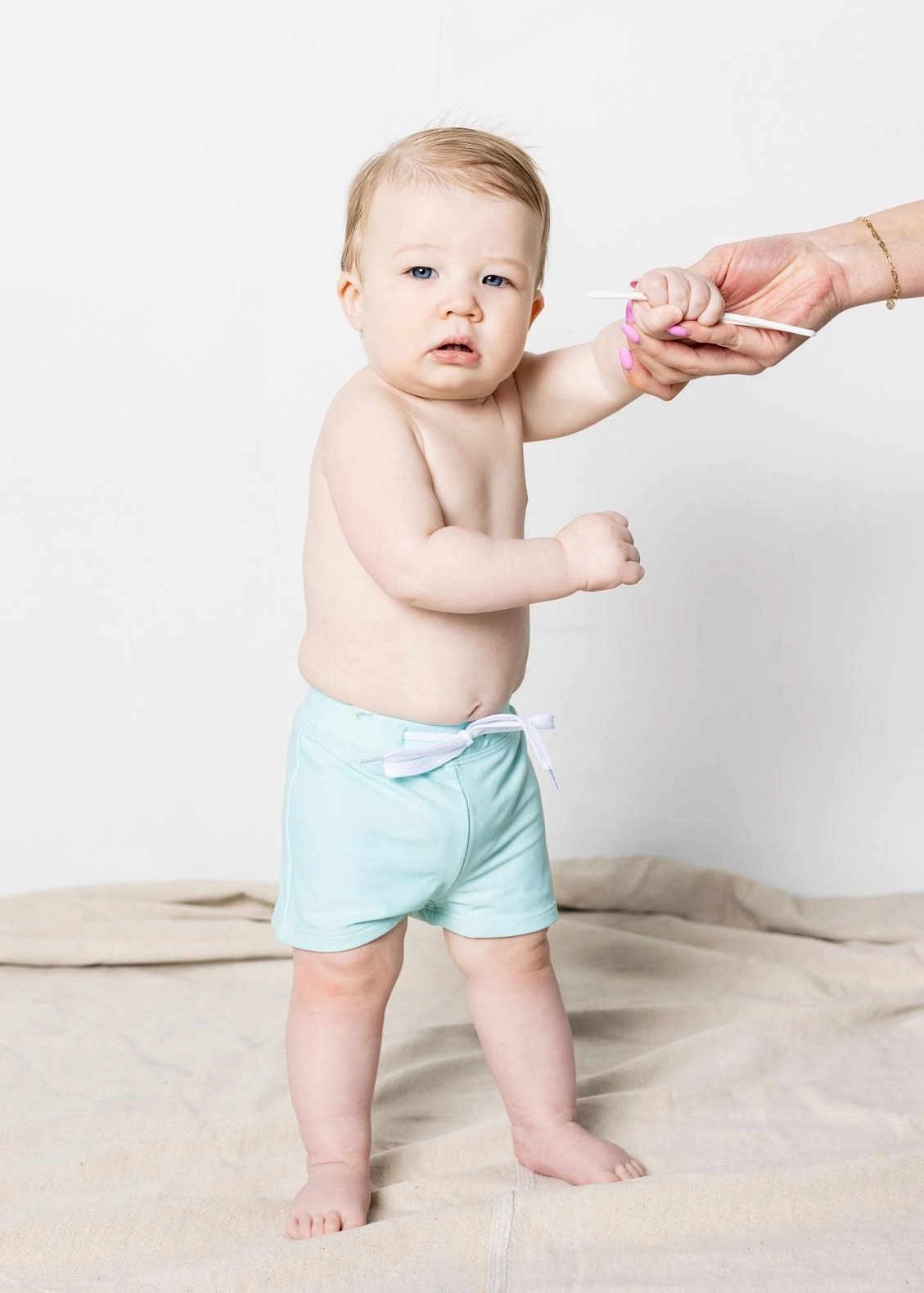 Fresh Mint | Baby Euro Shorts boys summer swimwear, boys rash guard swim sets