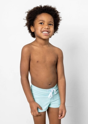 Fresh Mint | Mini Euro Shorts boys summer swimwear, boys rash guard swim sets