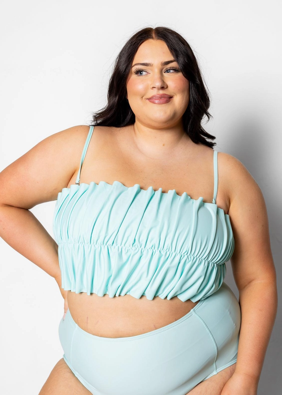 Fresh Mint | Oversized Ruffle Top