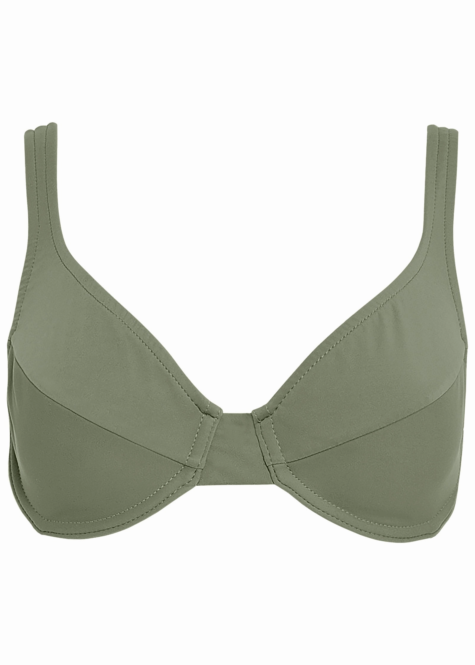 Full Coverage Bra Top - Army Green