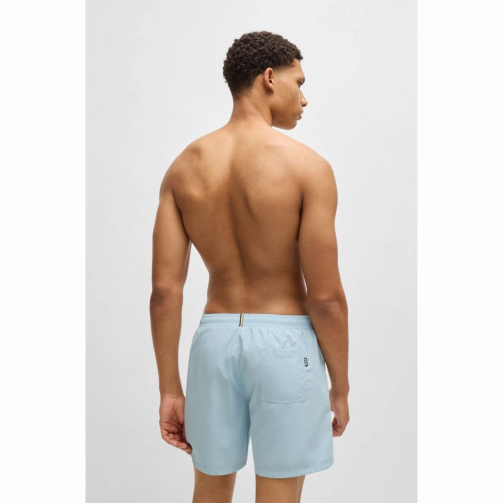 Fully lined swim shorts with logo print