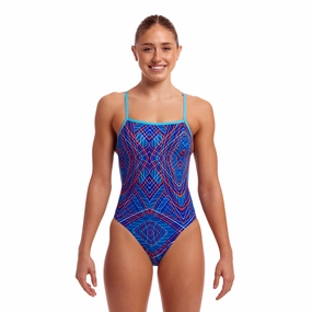 Funkita Frequency Single Strength Ladies Swimsuit swim training suits women, performance one piece swimsuits