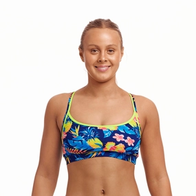Funkita In Bloom Ladies Swim Sports Top swim training suits women, performance one piece swimsuits