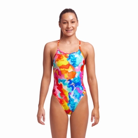 Funkita Messy Monet Girl's Single Strap Swimsuit swim training suits women, performance one piece swimsuits