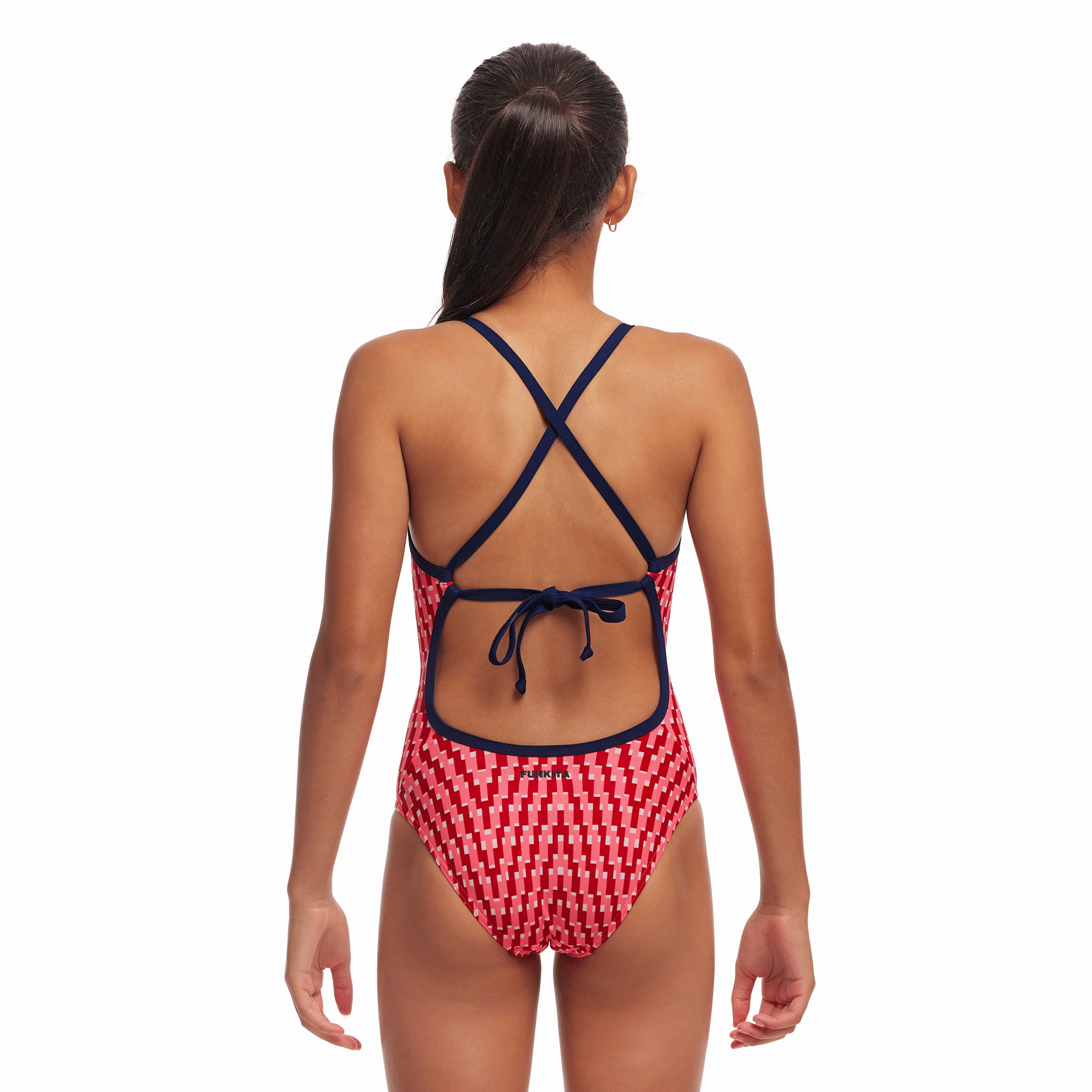 Funkita Red Head Tie Me Tight Girls Swimsuit