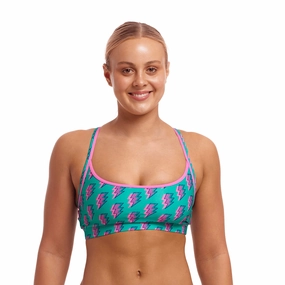 Funkita Zip Zap Ladies Swim Sports Top swim training suits women, performance one piece swimsuits