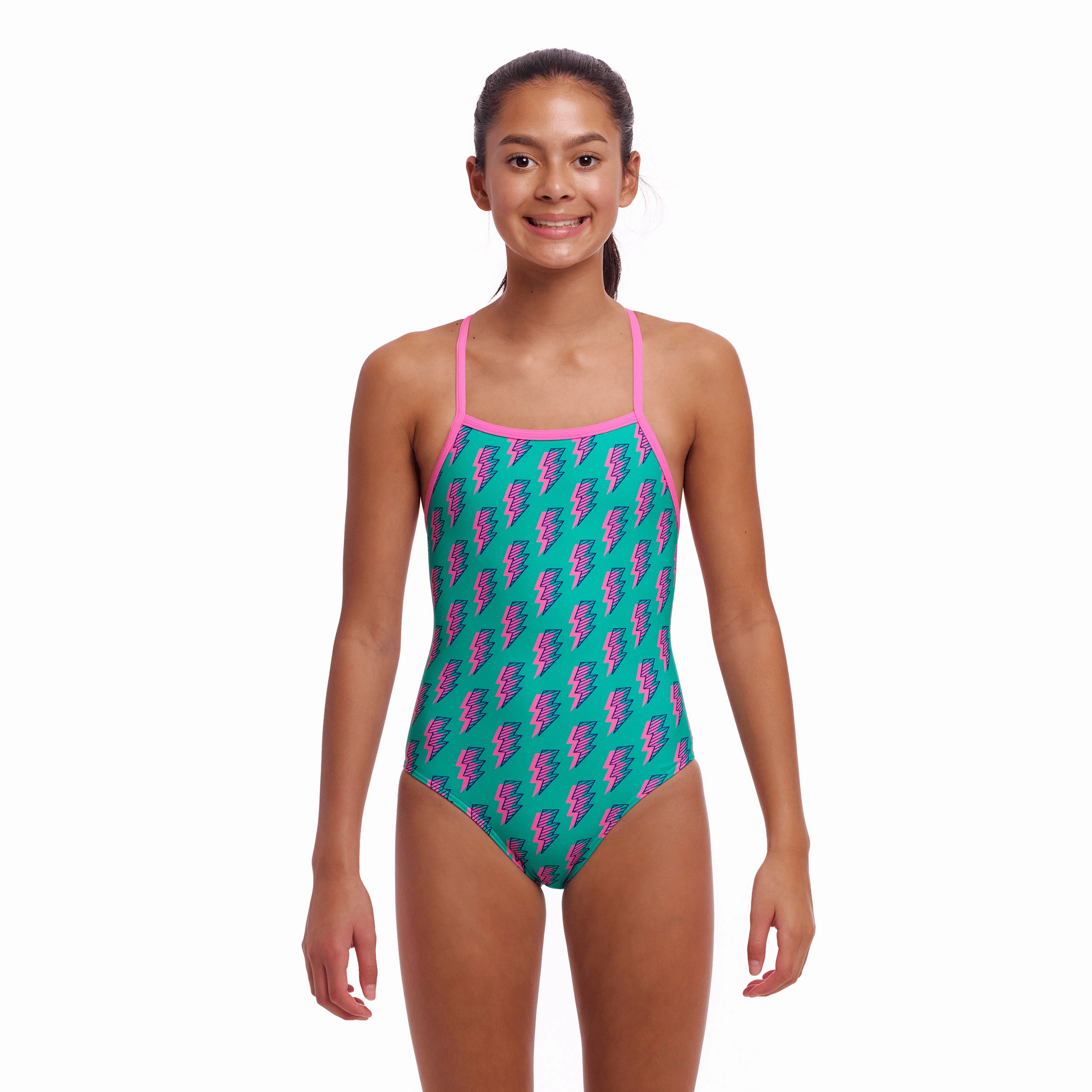 Funkita Zip Zap Strapped In Girls Swimsuit swim training suits women, performance one piece swimsuits