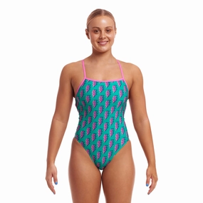 Funkita Zip Zap Strapped In Ladies Swimsuit swim training suits women, performance one piece swimsuits