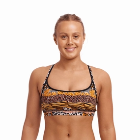 Funkita Zoo Life Ladies Swim Sports Top swim training suits women, performance one piece swimsuits
