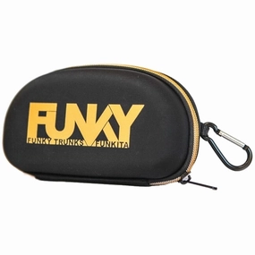 Funky Case Closed Goggle Case - Black Attack anti fog swim goggles, swim training goggles