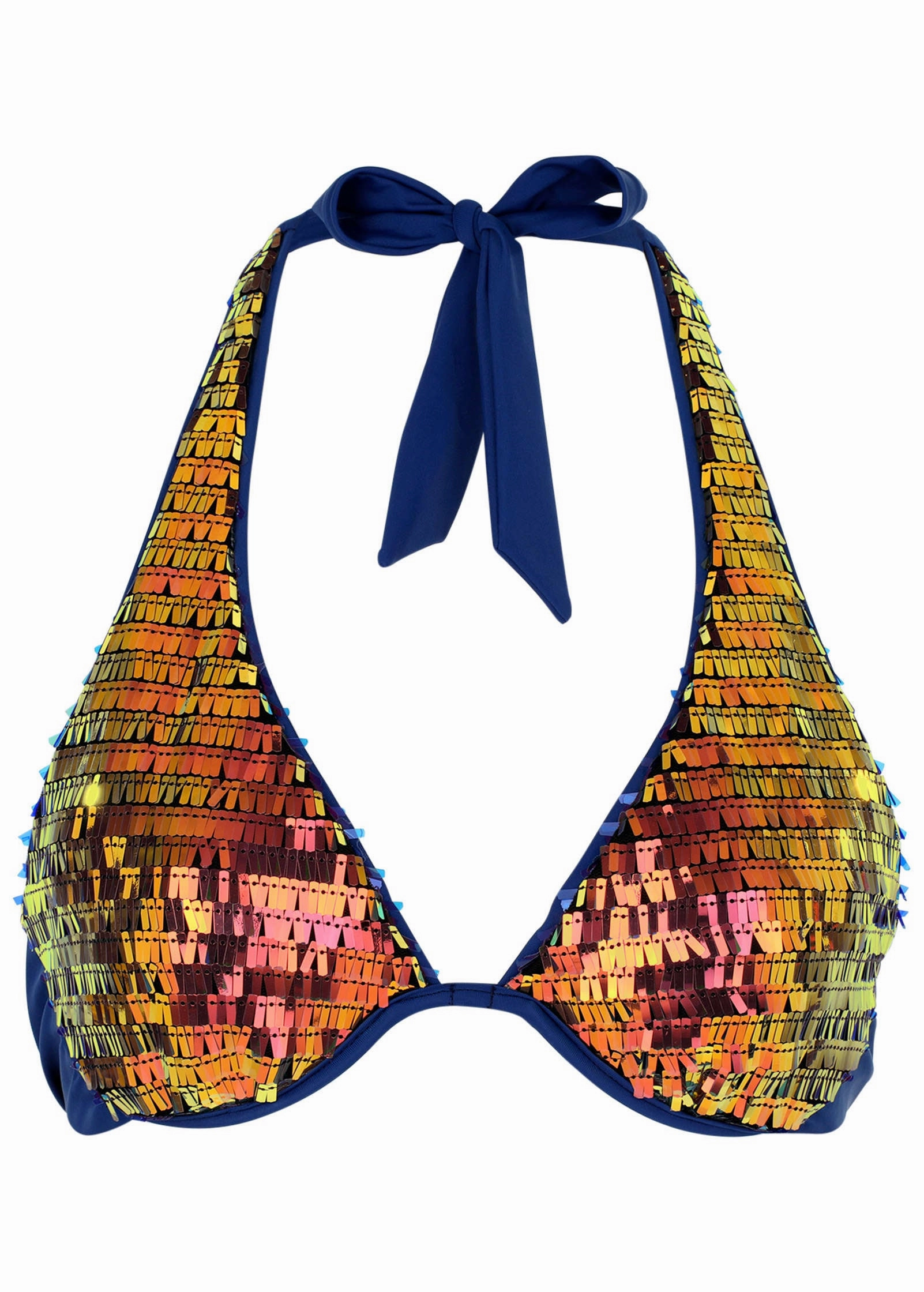Getaway Glitz Belize Underwire Halter Top - Sea Green Multi