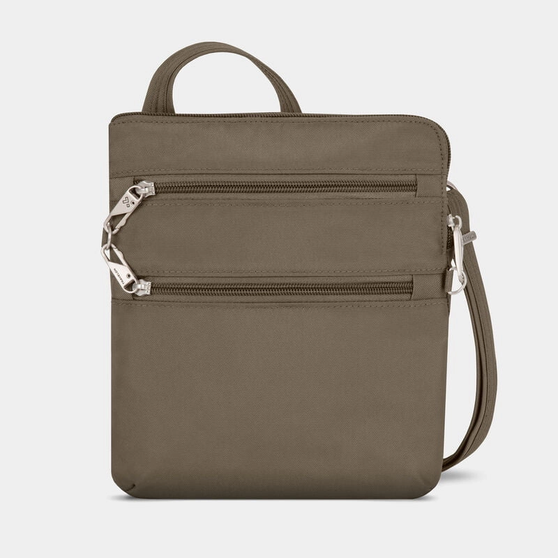 Travel Belt Wallet Travel Wallet with Security Travelon Anti-Theft Classic Slim Double Zip Crossbody