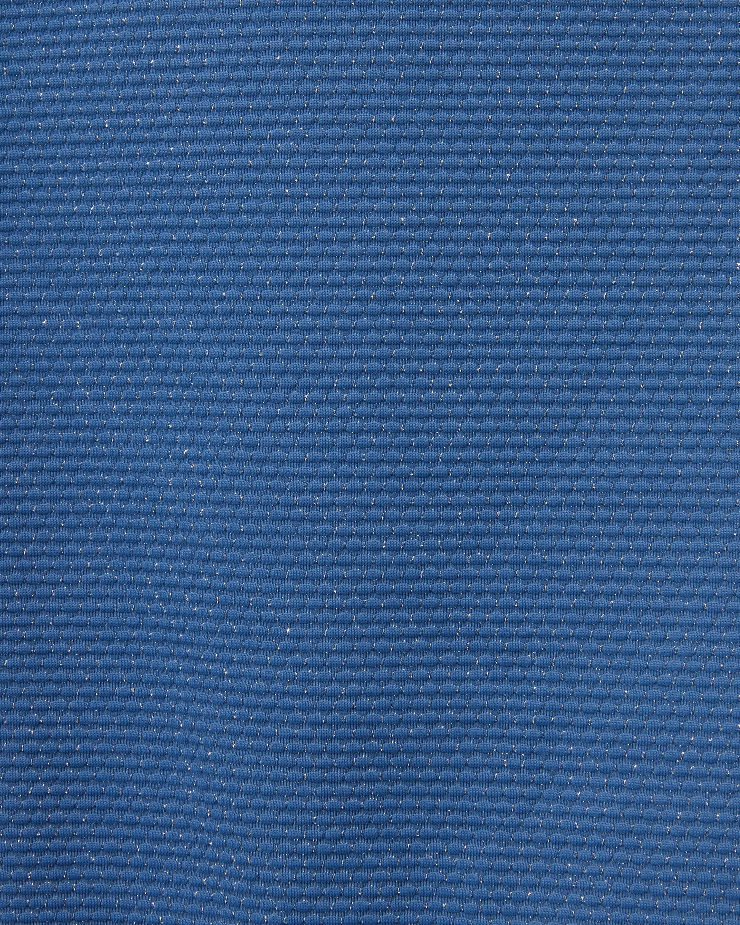 Gina Top In Steel Blue Metallic Pique