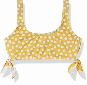 Girl's 4Ever Sun Hankie Tie Bikini Top In Bright Gold stylish teen girl swimsuits, teen girls swimwear sets