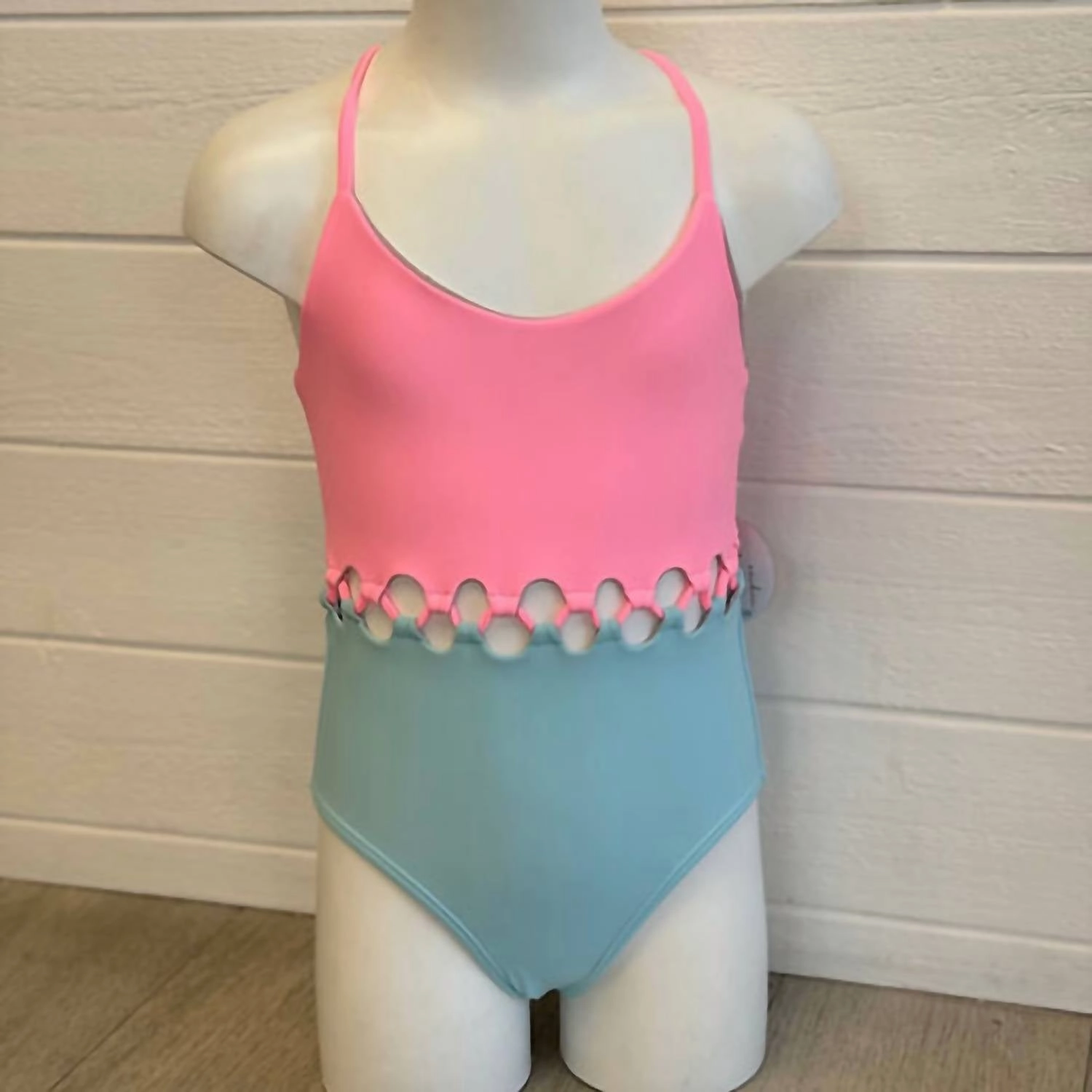 Girl's Cammy Loop One Piece In Pink & Blue