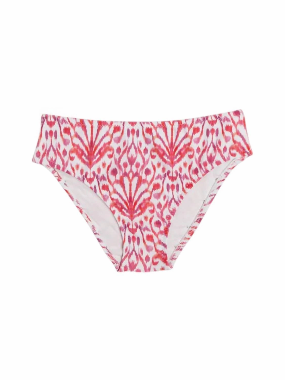 Girl's Ikat Crop Top Swim Set In Pink