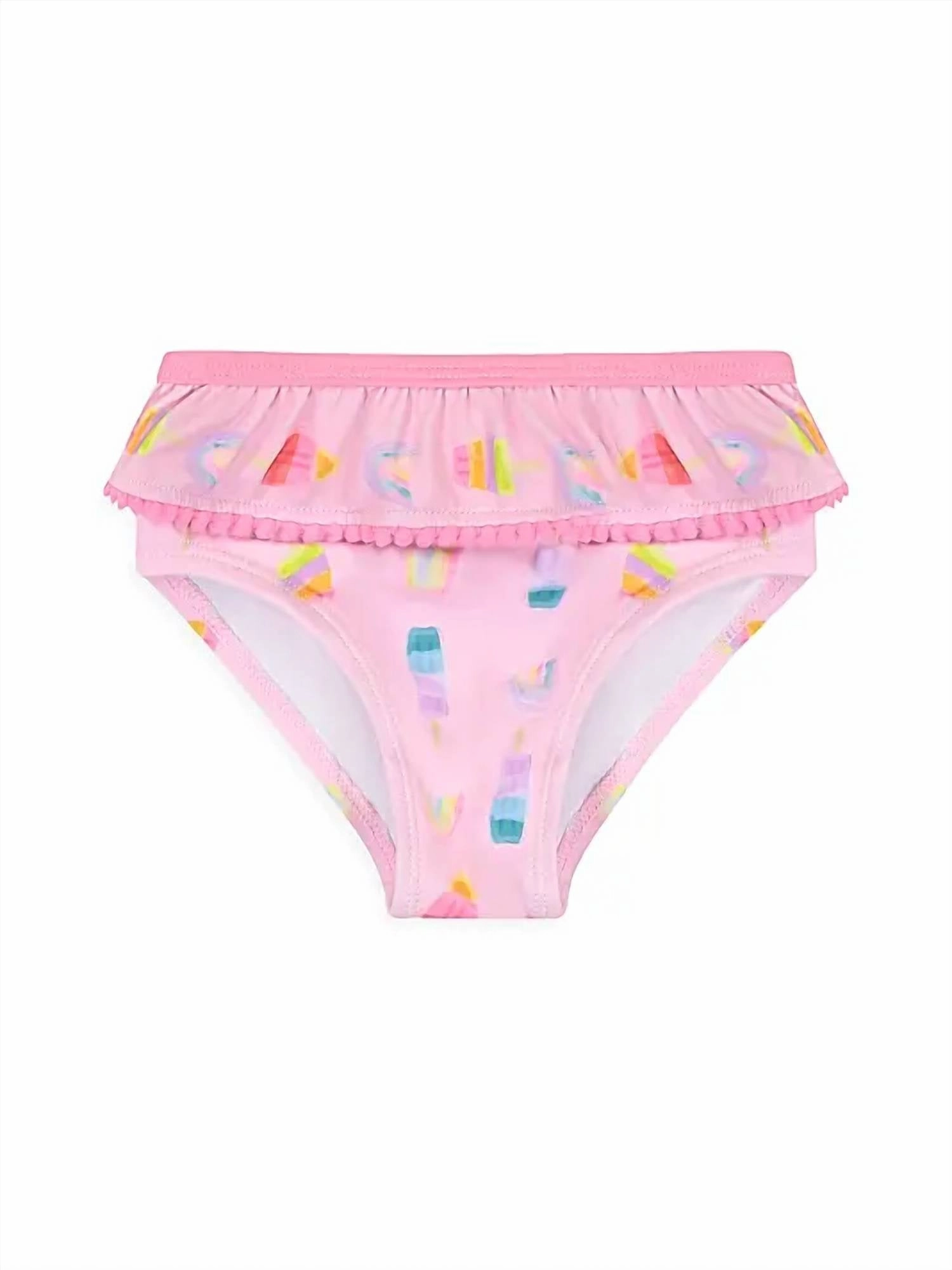 Girl's Popsicle 2-Piece Ruffle Swimsuit In Pink