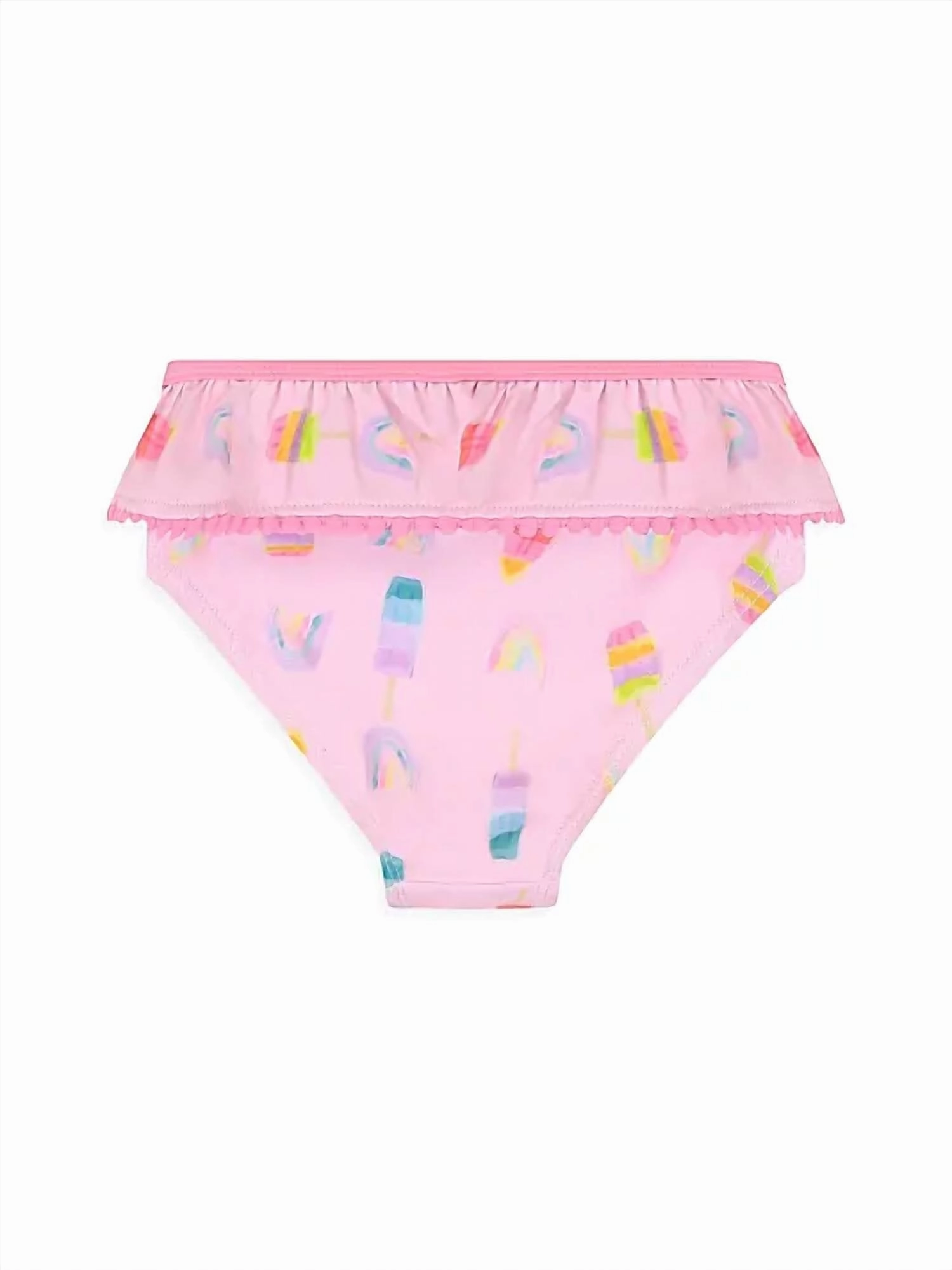 Girl's Popsicle 2-Piece Ruffle Swimsuit In Pink