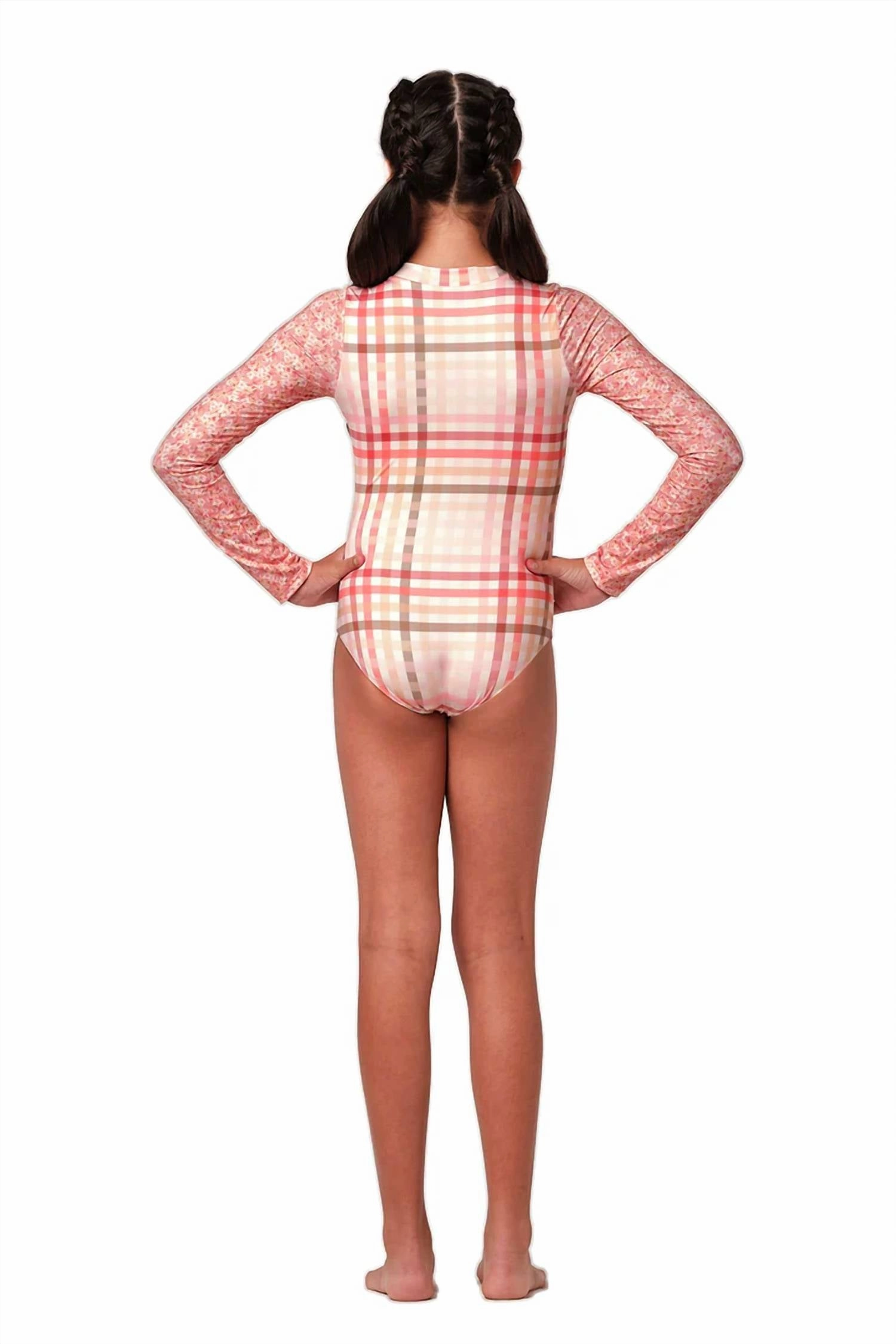 Girl's Scuba Doo One Piece Swimsuit In Gingham