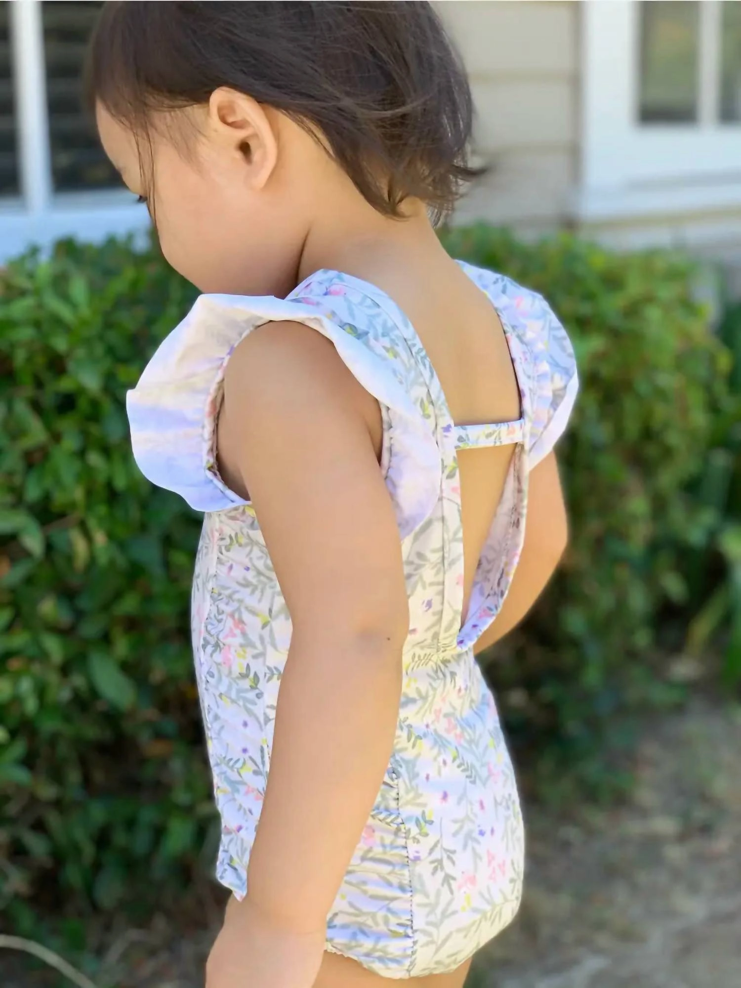 Girls' Liberty Ruffle Swimsuit In Multi