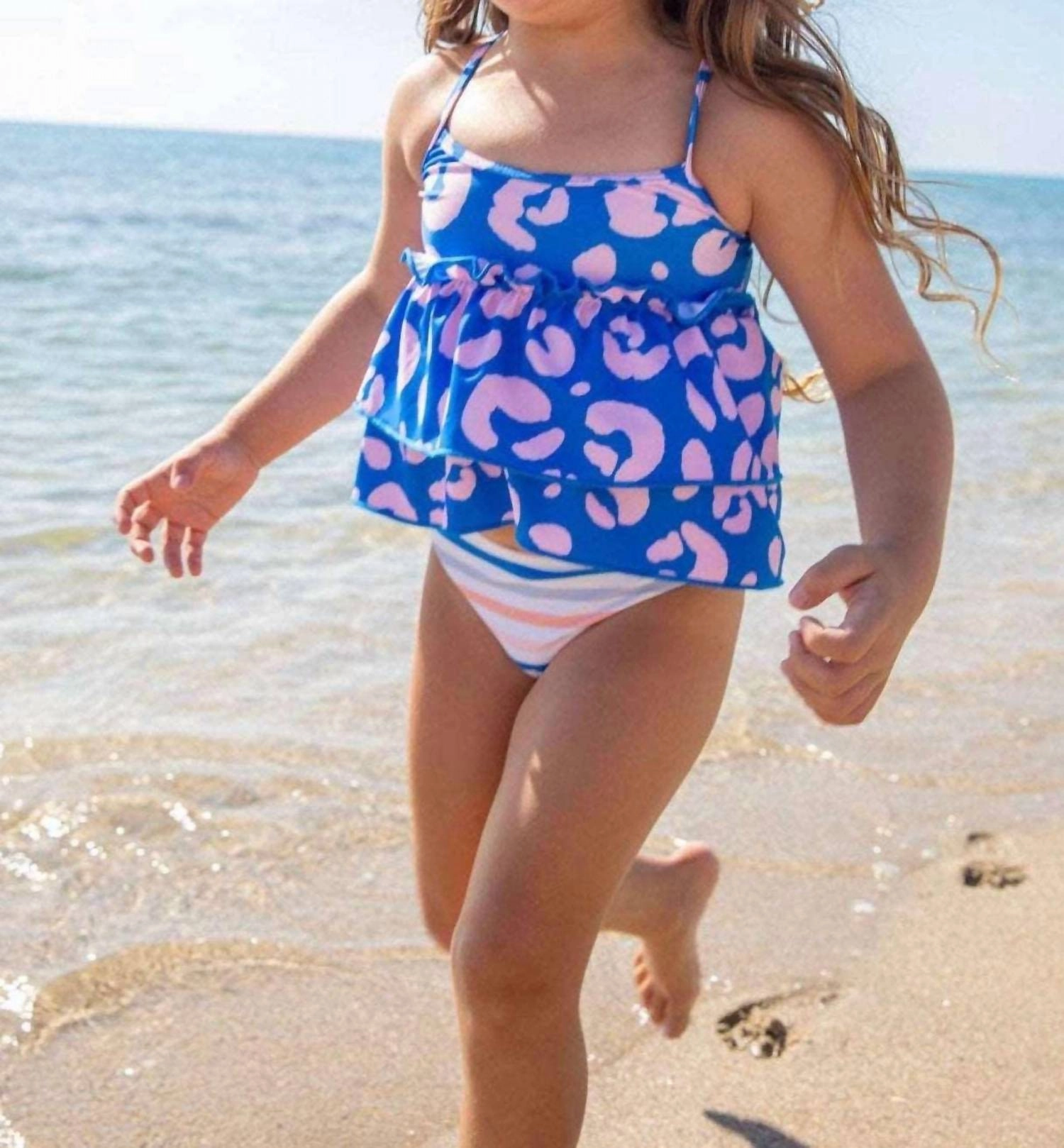 Girls Caribbean Two-Piece Swimsuit In Blue