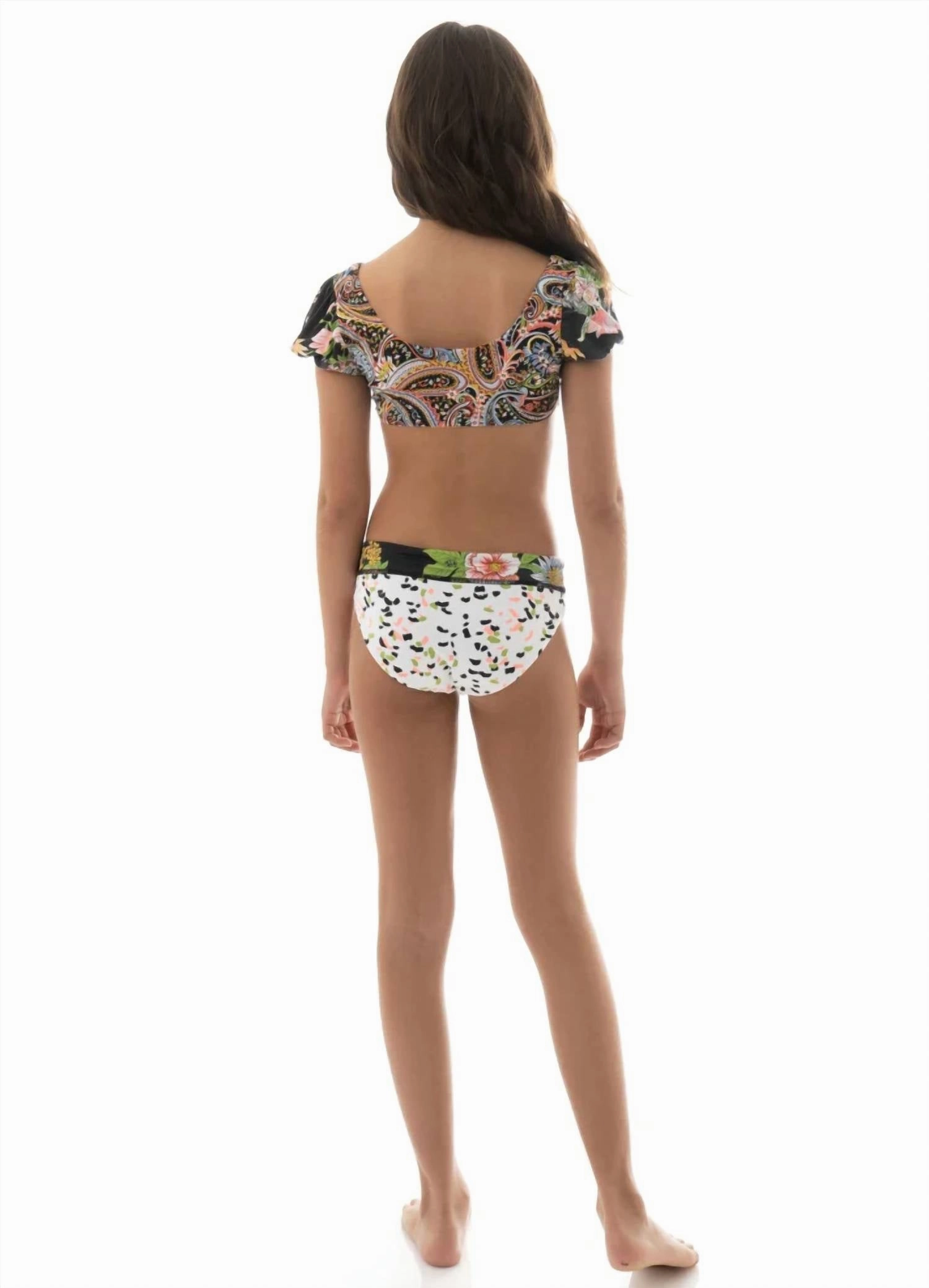 Girls Nights Bikini Set In Black Bouquet