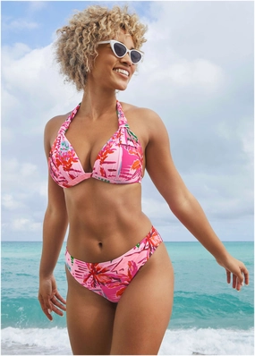 Goddess Push-Up Halter Top - Seaside Escape womens sun protection swimwear, trendy swimwear collection