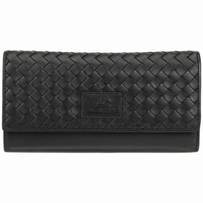 RFID Protection Case Mancini Basket Weave Rfid Secure Quadruple Fold Wallet