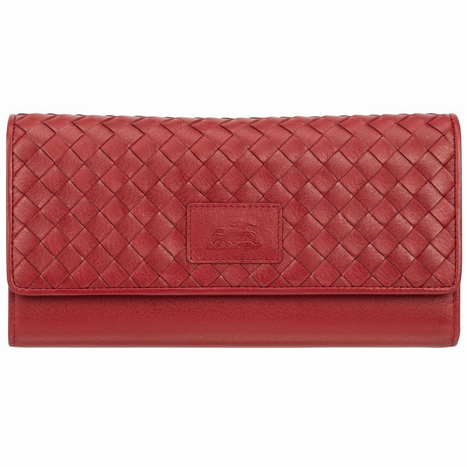 Secure Travel Bag Anti-Theft Phone Wallet Mancini Basket Weave Rfid Secure Quadruple Fold Wallet
